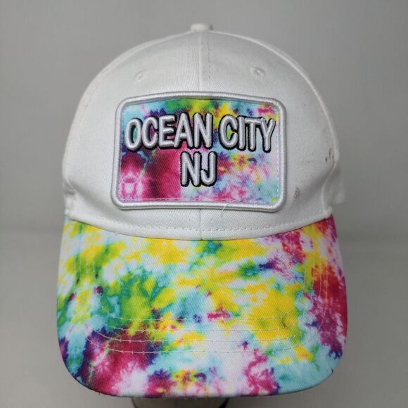 Lucky 7 USA Men's Strapback Hat White Adjustable Ocean City New Jersey - Picture 3 of 13